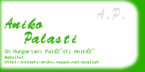 aniko palasti business card